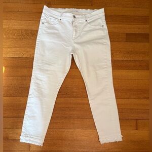 LOFT White Ankle Cropped Jeans Modern Style